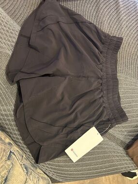 lululemon athletica charcoal athletic shorts. 5 “